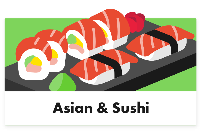 Asian & sushi - Tabletmenukaart - Digitale menukaart