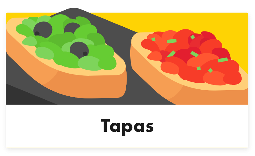 Tapas - Tabletmenukaart - Digitale menukaart